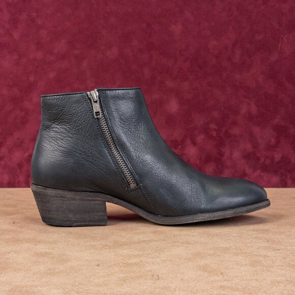 Frye Women Carson Piping Black Leather Western Fashion Ankle Boots sz 10 - Picture 8 of 8